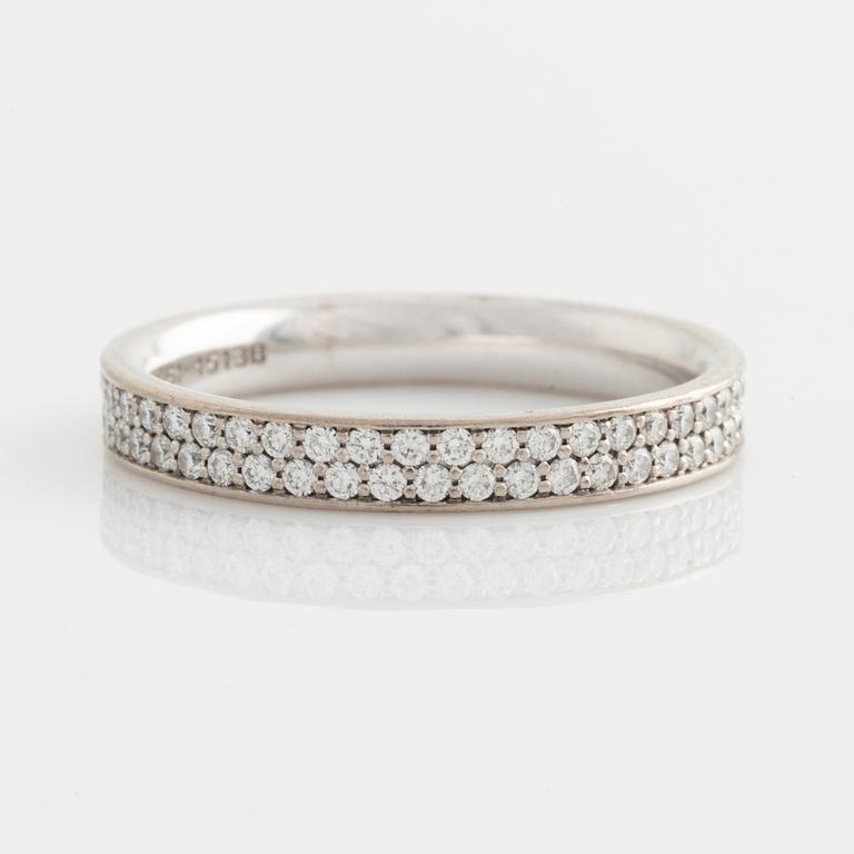 Georg Jensen, two rings, with brilliant-cut diamonds.