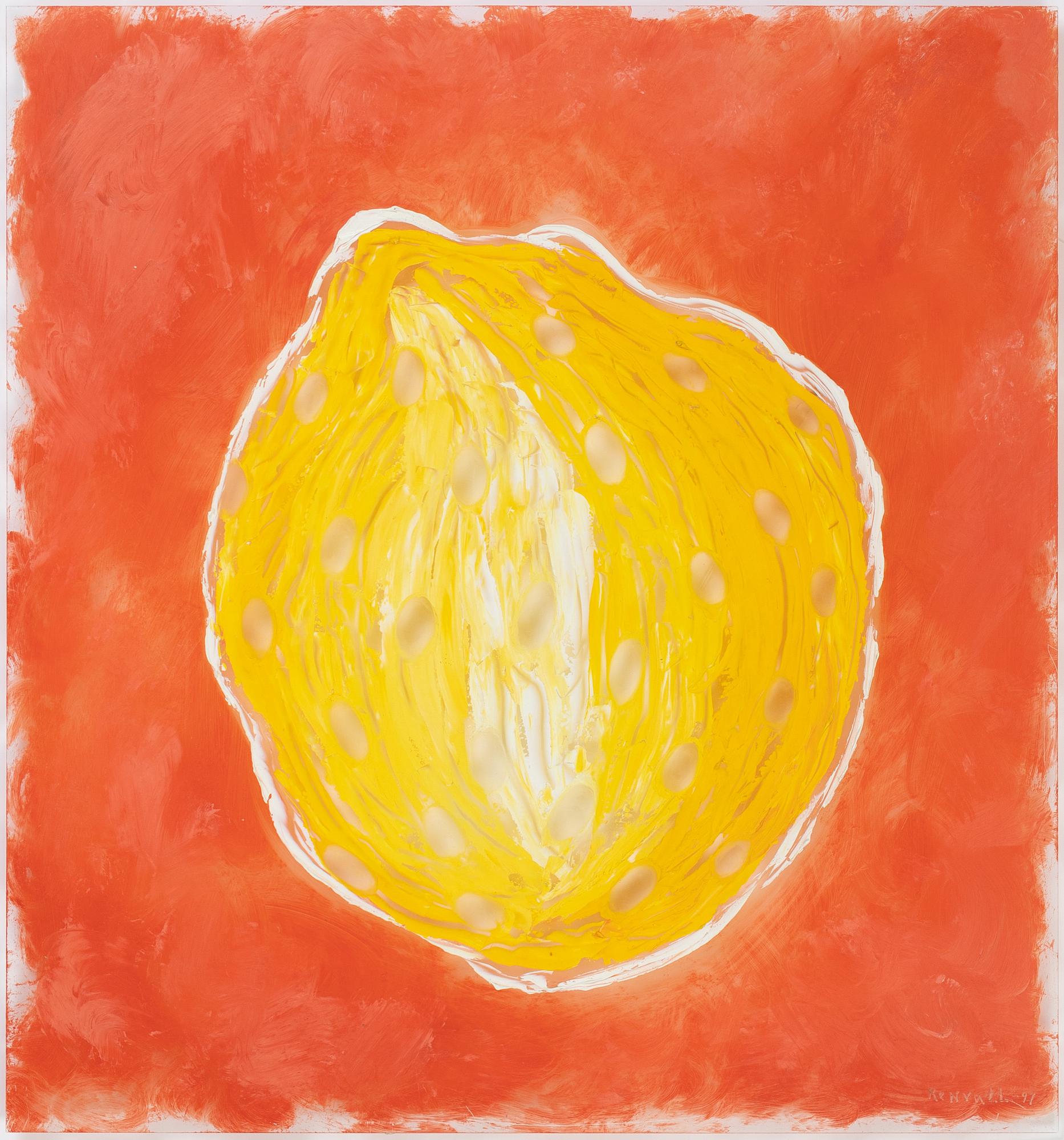 Fredrik Renvall, acrylic on plexi glass, signed and dated -97.