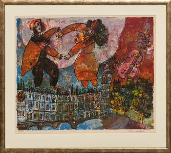 Theo Tobiasse, lithograph in colours, signed and numbered 50/175.