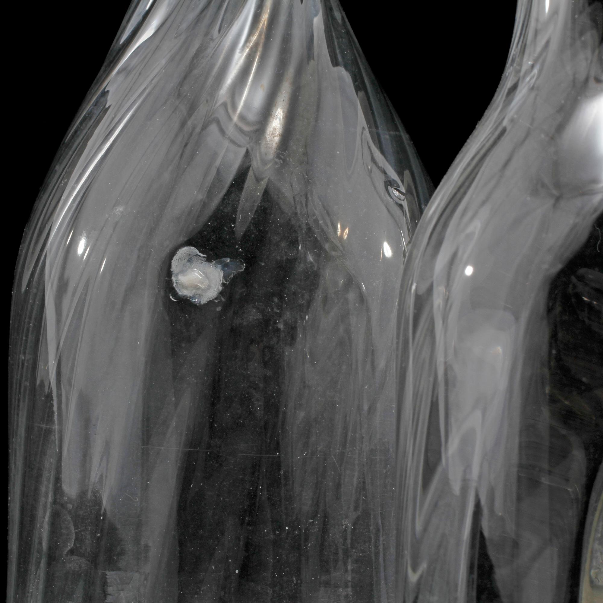 KARAFFER, 3 st, glas, 1800-tal.