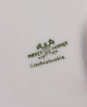 BORDSARMATUR, porslin, Pirken Hammer, Tjeckoslovakien, 1930-40-tal.
