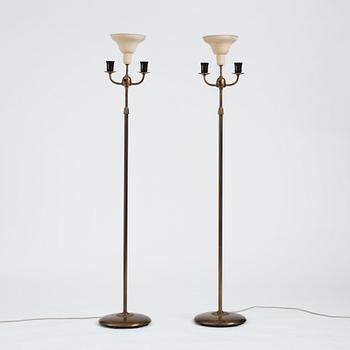 Nordiska Kompaniet, golvlampor, ett par, Swedish Grace, 1930-tal.