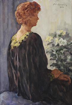596. Lotte Laserstein, Seated lady.