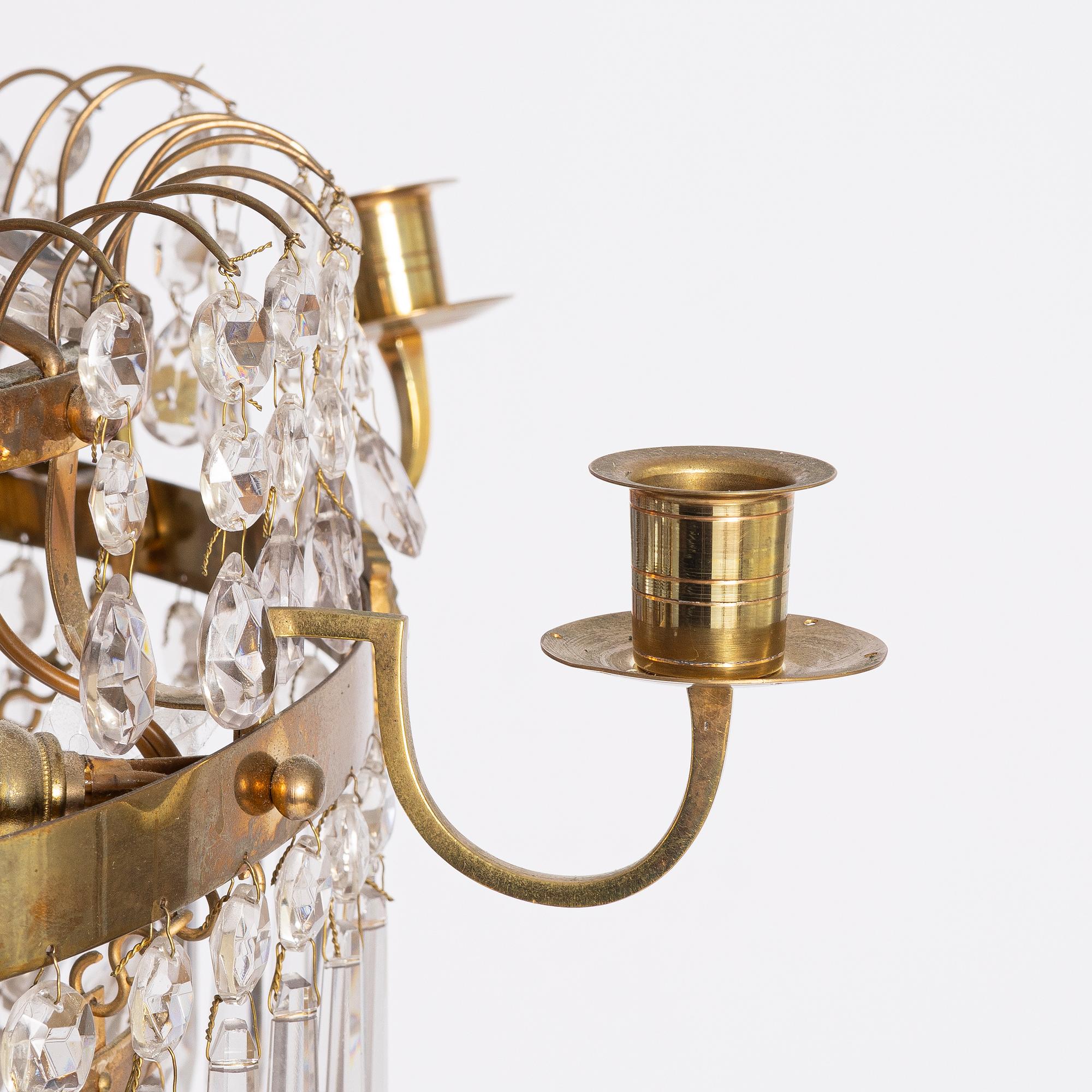 A Gustavian style chandelier, first half of the 20th Century.