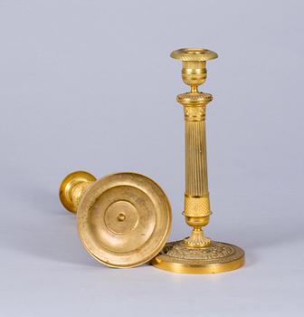 LJUSSTAKAR, ett par, empire, 1800-tal.