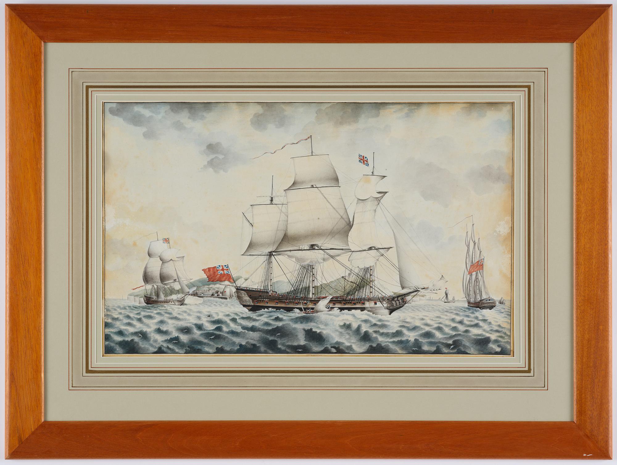 R Freeman, 17th/18th century  The frigate "Dutton" at Dover.