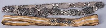 BÄLTE, silver samt niello, bär ryska stämplar, 1900-tal, 166 g.