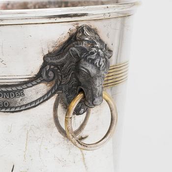 A 1910s silver plated Champagne ice cooler bucket, Argit, France.