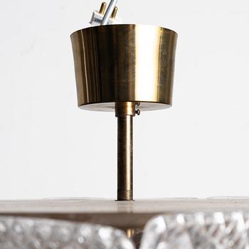 Carl Fagerlund, a ceiling lamp, Orrefors, second half of the 20th century.