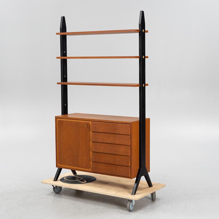 A teak veneered bokkcase, Sweden, 1950's.