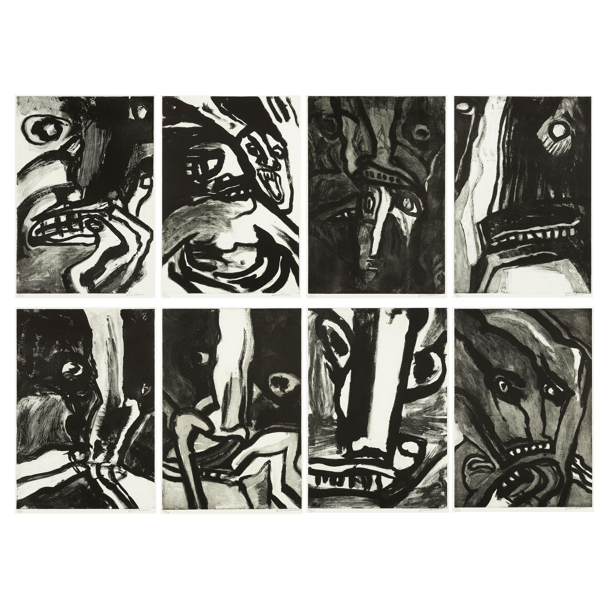 Bengt Lindström, Figurkompositioner, 8 st.