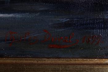 OKÄND KONSTNÄR. Olja på duk. Sign o dat Charles Duval 1899.