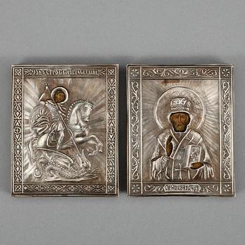 RESEIKONER, 2 st, silver, kontrollmästare Aleksandr Timofeyevich Shevyakov, St. Petersburg, Ryssland.