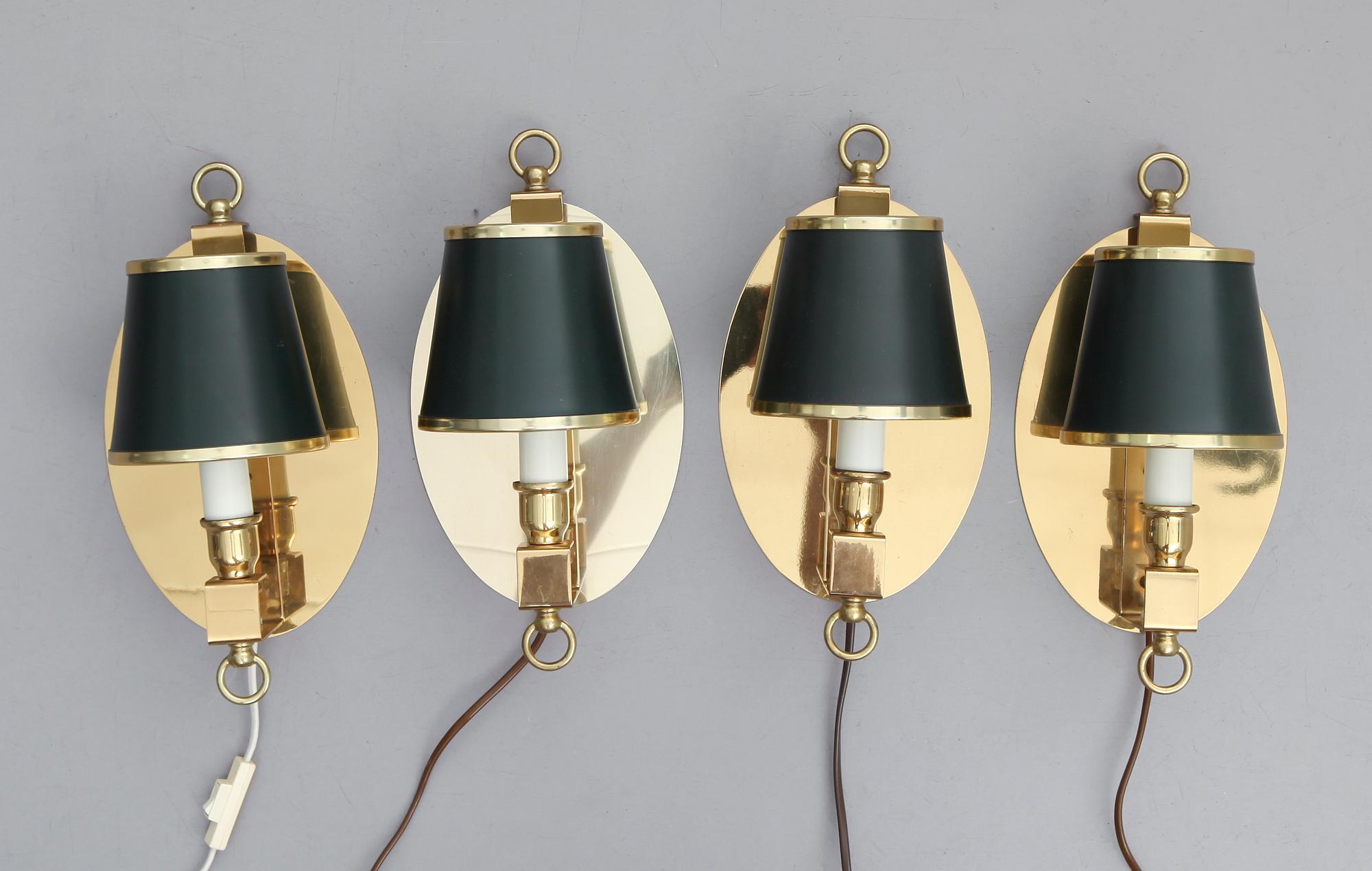 VÄGGLAMPOR, 4 st, Boréns, 1900-talets andra hälft.