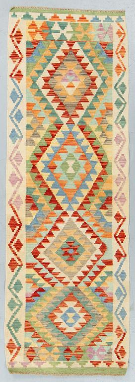 A runner, kilim, ca 199 x 66 cm.