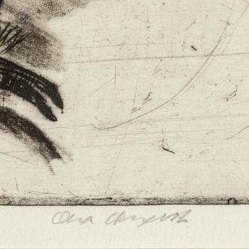 Lena Cronqvist, drypoint, 1984, signed 125/130.