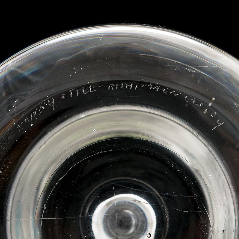 Nanny Still, an art glass signed Nanny Still Riihimäen Lasi OY.
