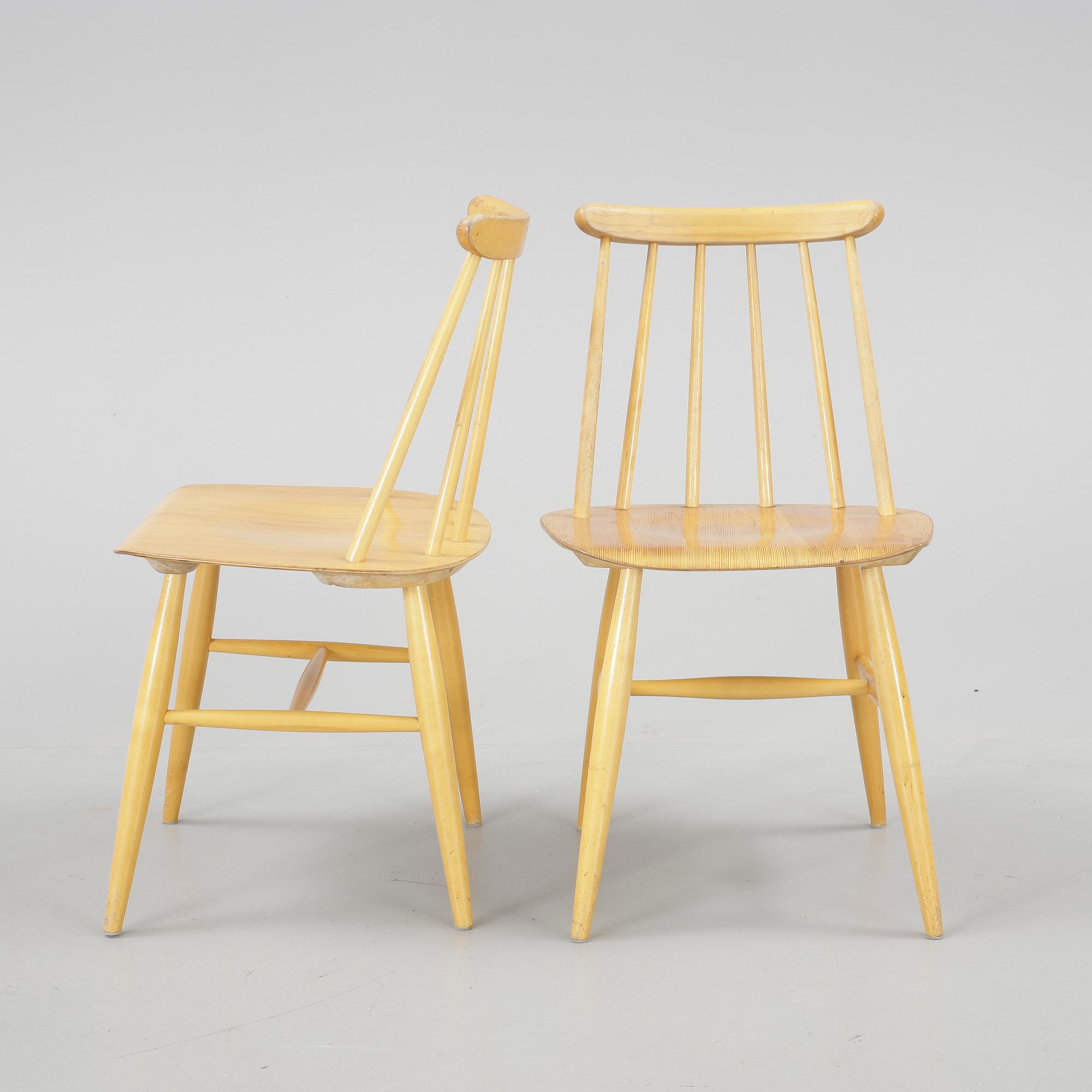 STOLAR, 4 st, "Fanett", Ilmari Tapiovaara, Edsbyverken, 1950-tal.