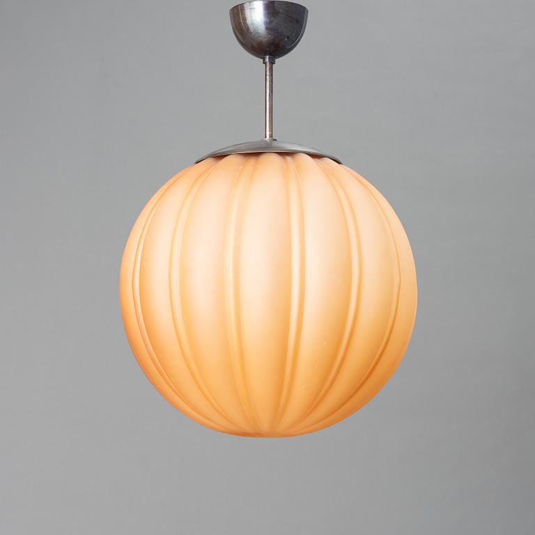 Harald Notini, an imposing ceiling lamp, Arvid Böhlmarks Lampfabrik, Stockholm, 1930s.