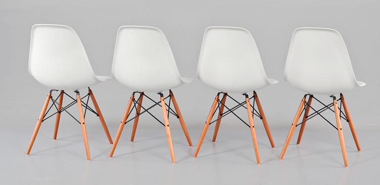 STOLAR, 4 st, "Plastic chair", Charles & Ray Eames, Vitra, 2000-tal.