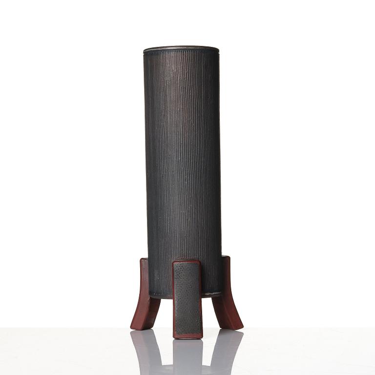 Wilhelm Kåge, a "Farsta" stoneware vase, Gustavsberg studio, Sweden 1957.