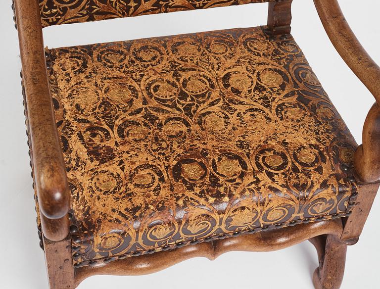 A Baroque armchair, circa 1700.