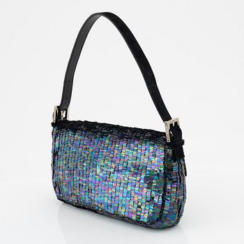 Fendi, a sequin and pearl embroidered Baguette bag.