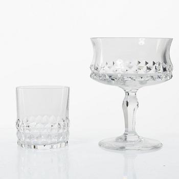 Ingeborg Lundin, glasservis, 63 st, "Silvia", Orrefors.