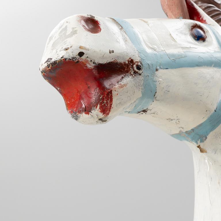 Toy horse with sulky, circa mid-1900s.
