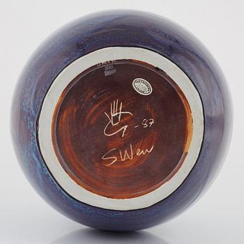 Sven Wejsfelt, a unique stoneware vase, Gustavsberg Studio, Sweden, 1987.