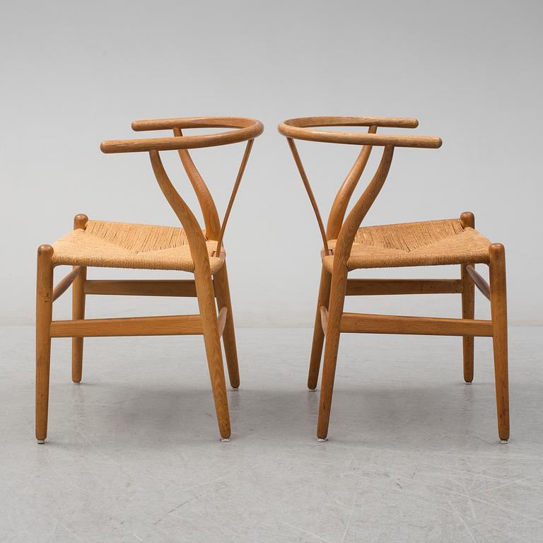 HANS J WEGNER, stolar, 6 st, "Y-stolen", Carl Hansen & Son, 1950/60-tal.