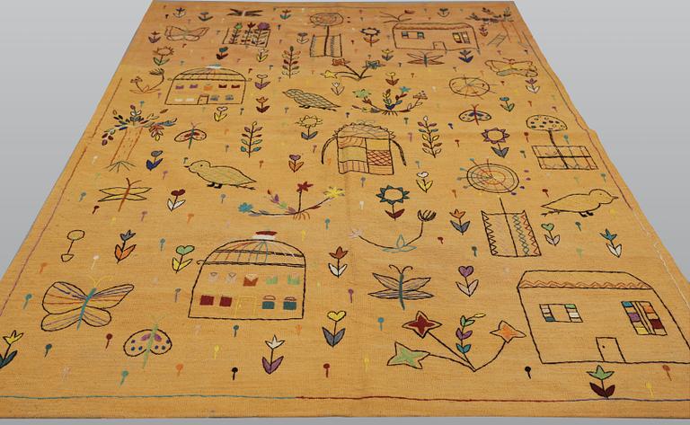 A carpet, Kelim, approx. 240 x 176 cm.