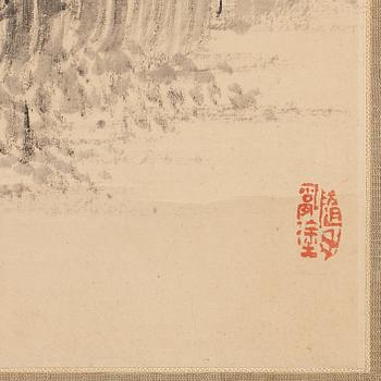 A hanging scroll, ink and colour on paper, signed Jinshi Heng and dated 1881.