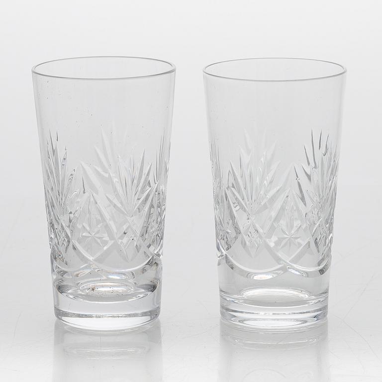 An 'Yrjö' crystal glassware set, 58 pieces, Riihimäen Lasi, Finland, latter half of the 20th century.