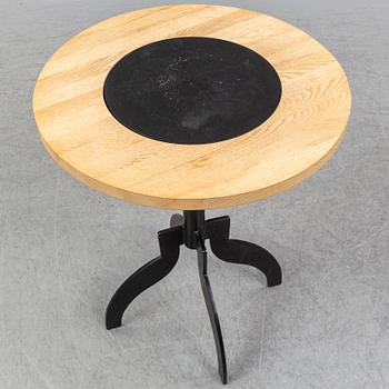 JONAS BOHLIN, a 'Triptyk' iron and oak table from Källemo, Värnamo, 1989.
