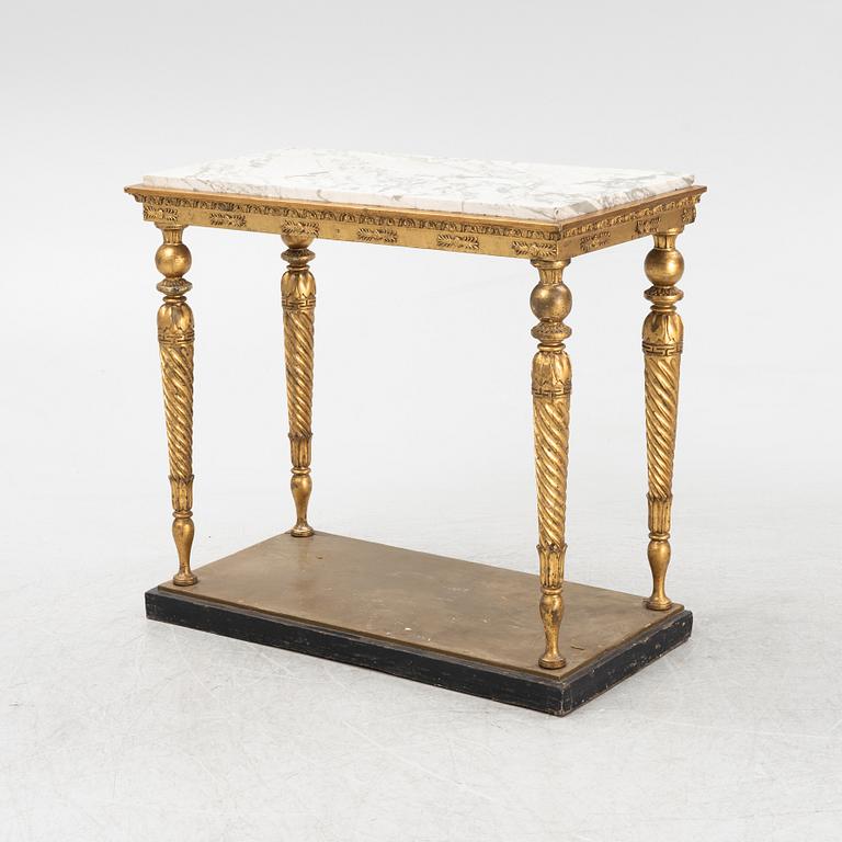 Jonas Frisk, spegel med konsolbord, sengustavianska, (spegelfabrikör i Stockholm 1805-1824).