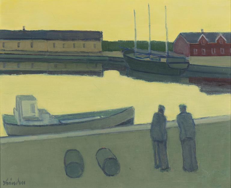 Helge Linden, At the Harbour Quay.