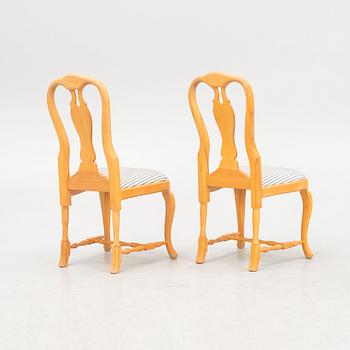 Chairs, 6 pcs, Rococo style, Stolmannen, Stockholm, 1990s.