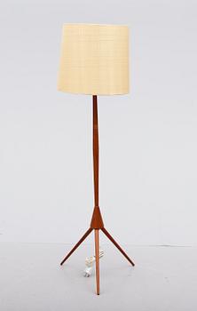 GOLVLAMPA, teak, 1900-talet mitt.