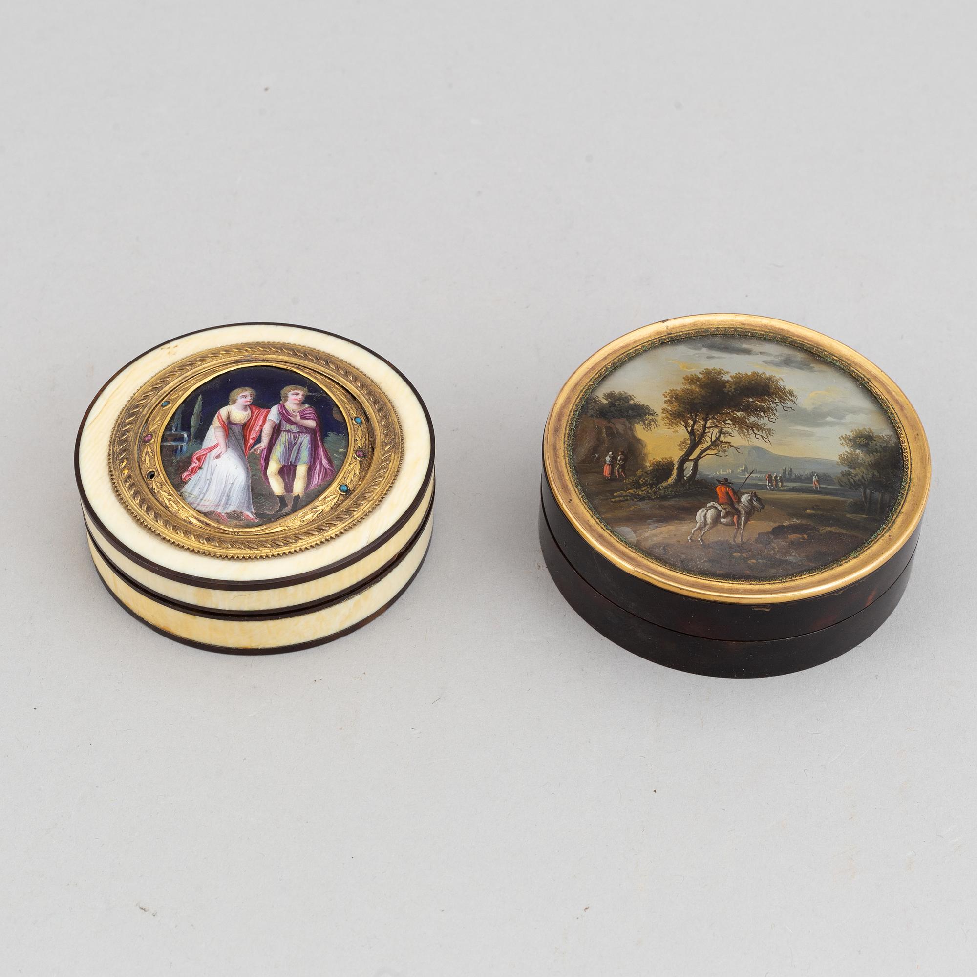 Two early 19th century boxes.
