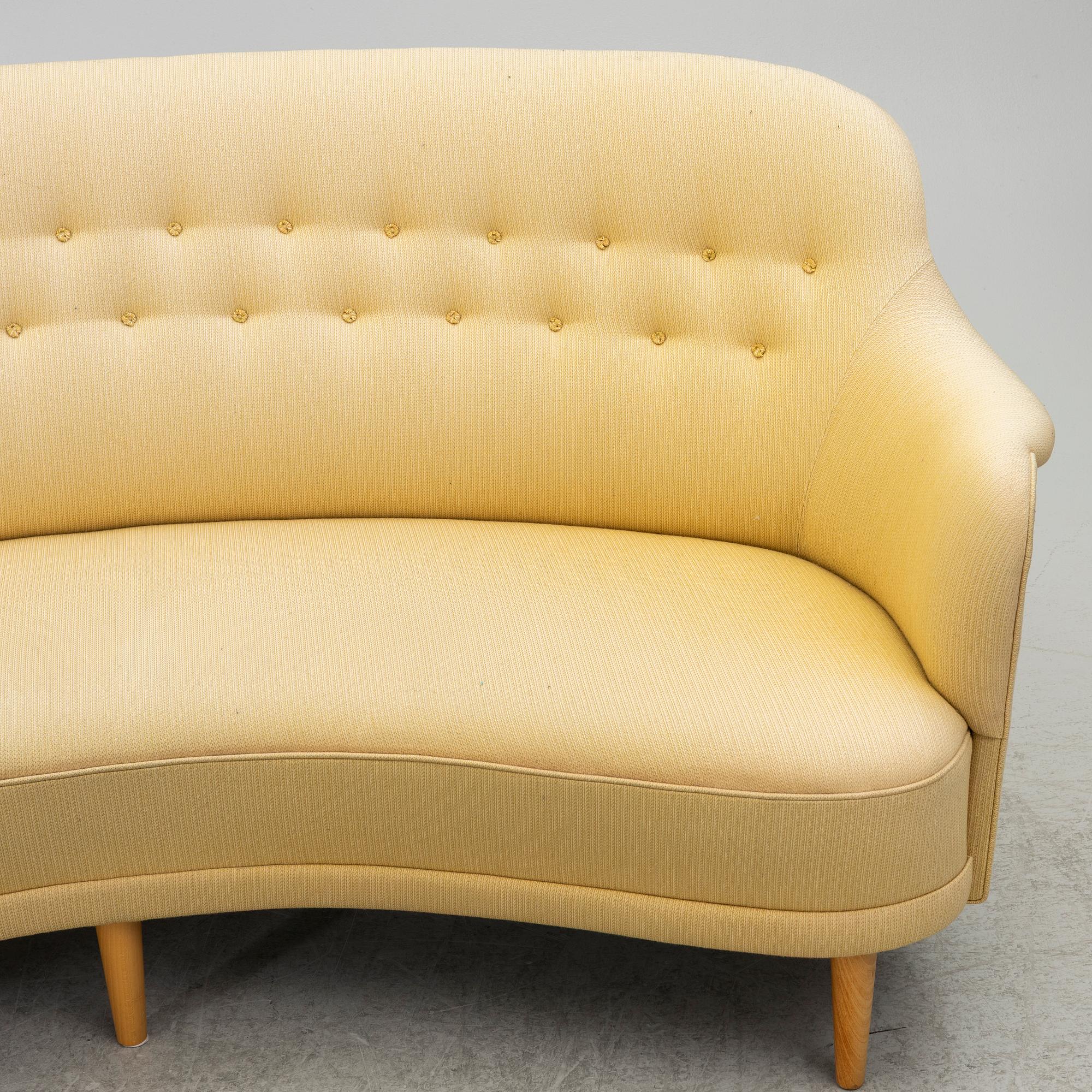 Carl Malmsten, a sofa, 'Samsas rund', AB O.H. Sjögren, Tranås.