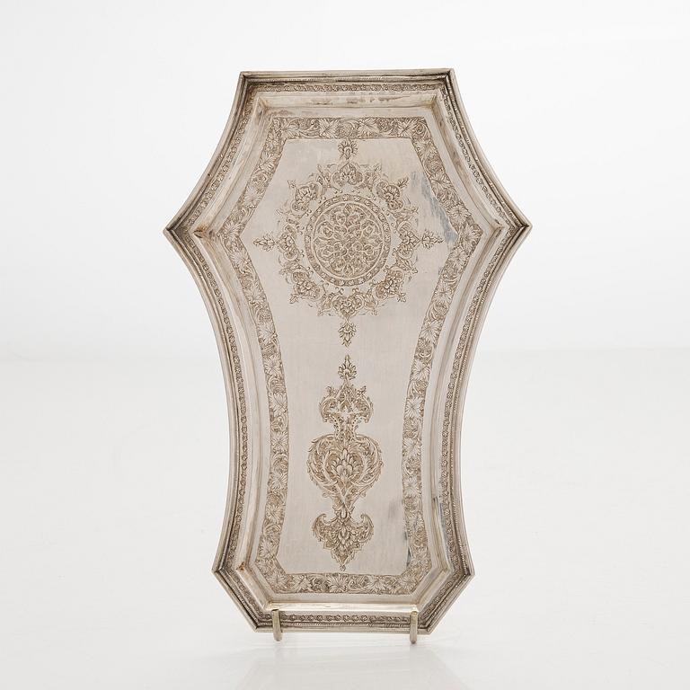 A Persian miniature silver samovar, first half/mid-20th century, Finnish import marks, Helsinki 1953.