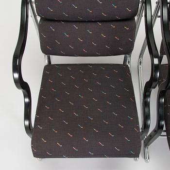 Yrjö Kukkapuro, A pair of 1980s 'Experiment' open armchairs for Avarte, Finland.
