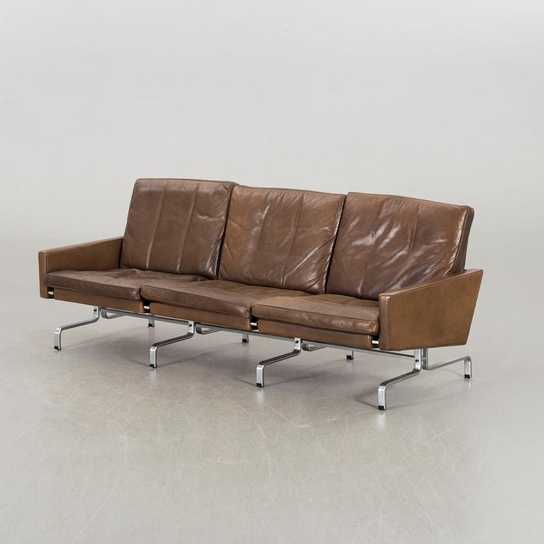 A POUL KJAERHOLM PK31/3 leather sofa for E Kold Christensen Denmark later part of the 20th century.