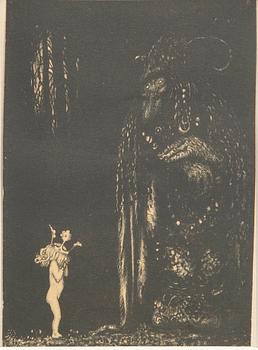 John Bauer, "Such a miserable little paleface, said the Troll".