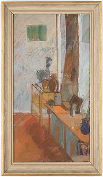 CARL RIISE, olja på pannå, signerad.