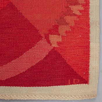 Ingrid Dessau, MATTO, flat weave, ca 212 x 202 cm, signed MLH ID (Malmöhus Läns Hemslöjd, Ingrid Dessau).