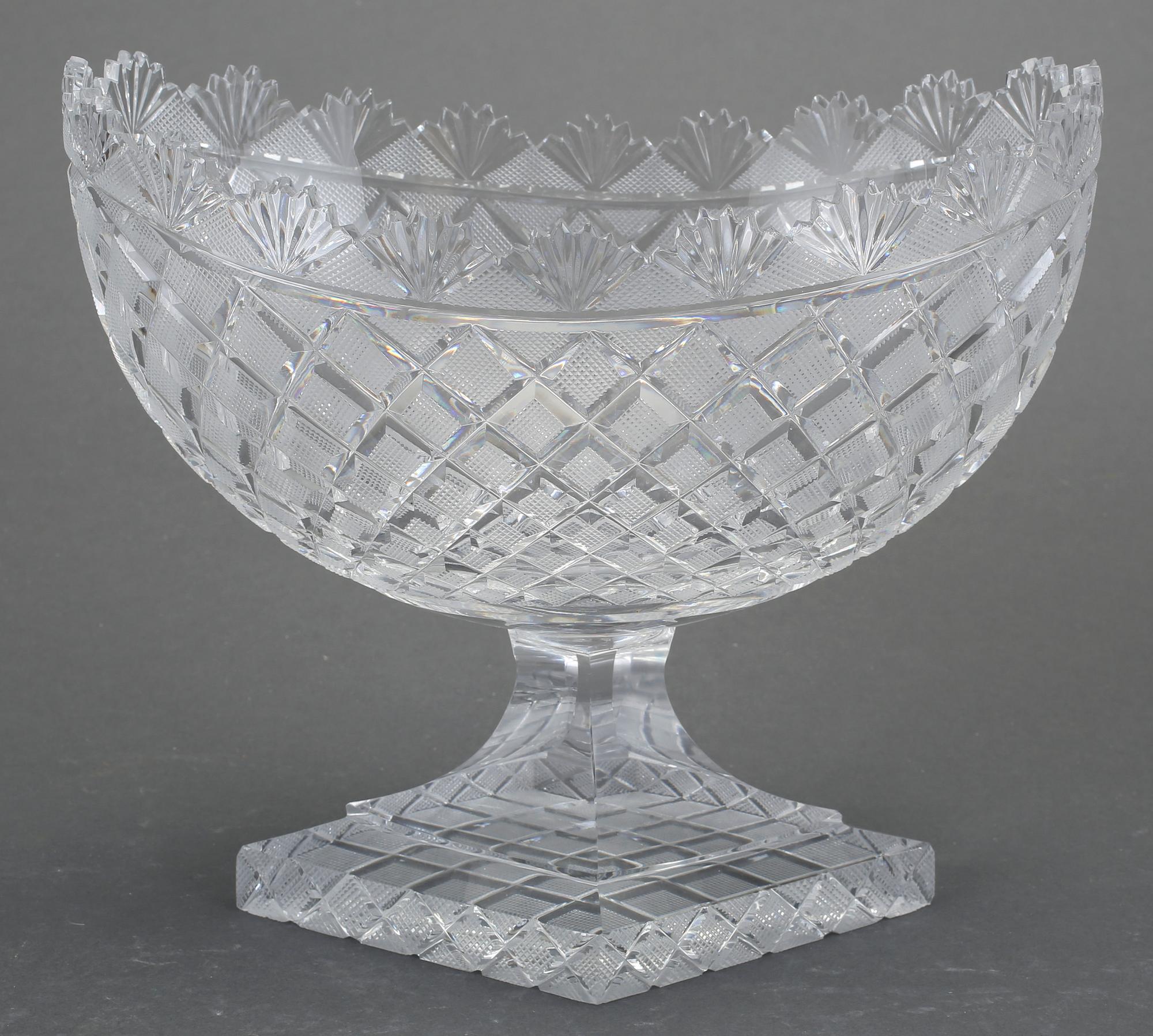 UPPSATSSKÅLAR, ett par glas, sannolikt England/Irland, omkr år 1900.