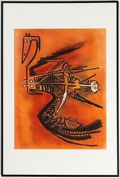 TWO SIGNED AND NUMBERED LITHOGRAPHS BY WIFREDO LAM.