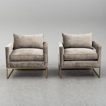 A pair of One Kings Lane arm chairs, 21st Century.